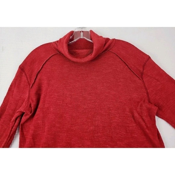 Free People We The Free -Woman Size M- Orange Cowl Neck Sweater Top Cotton Blend - Picture 6 of 9
